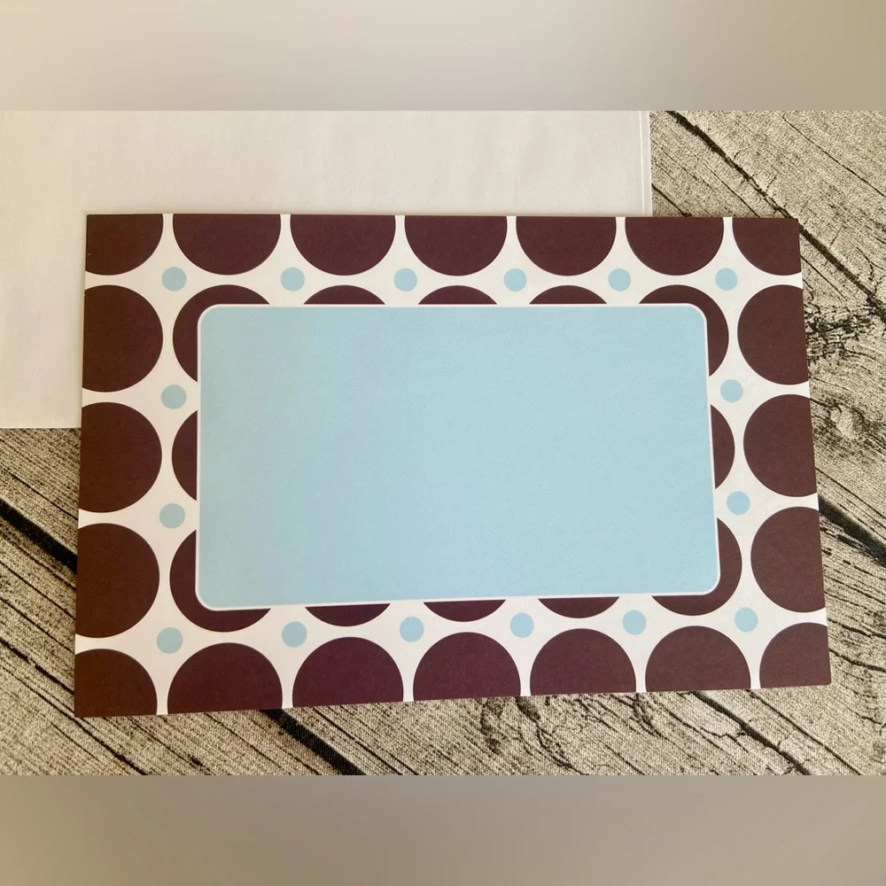 NEW. Pack of 10 large flat printable invitations/cards + 10 envelopes.